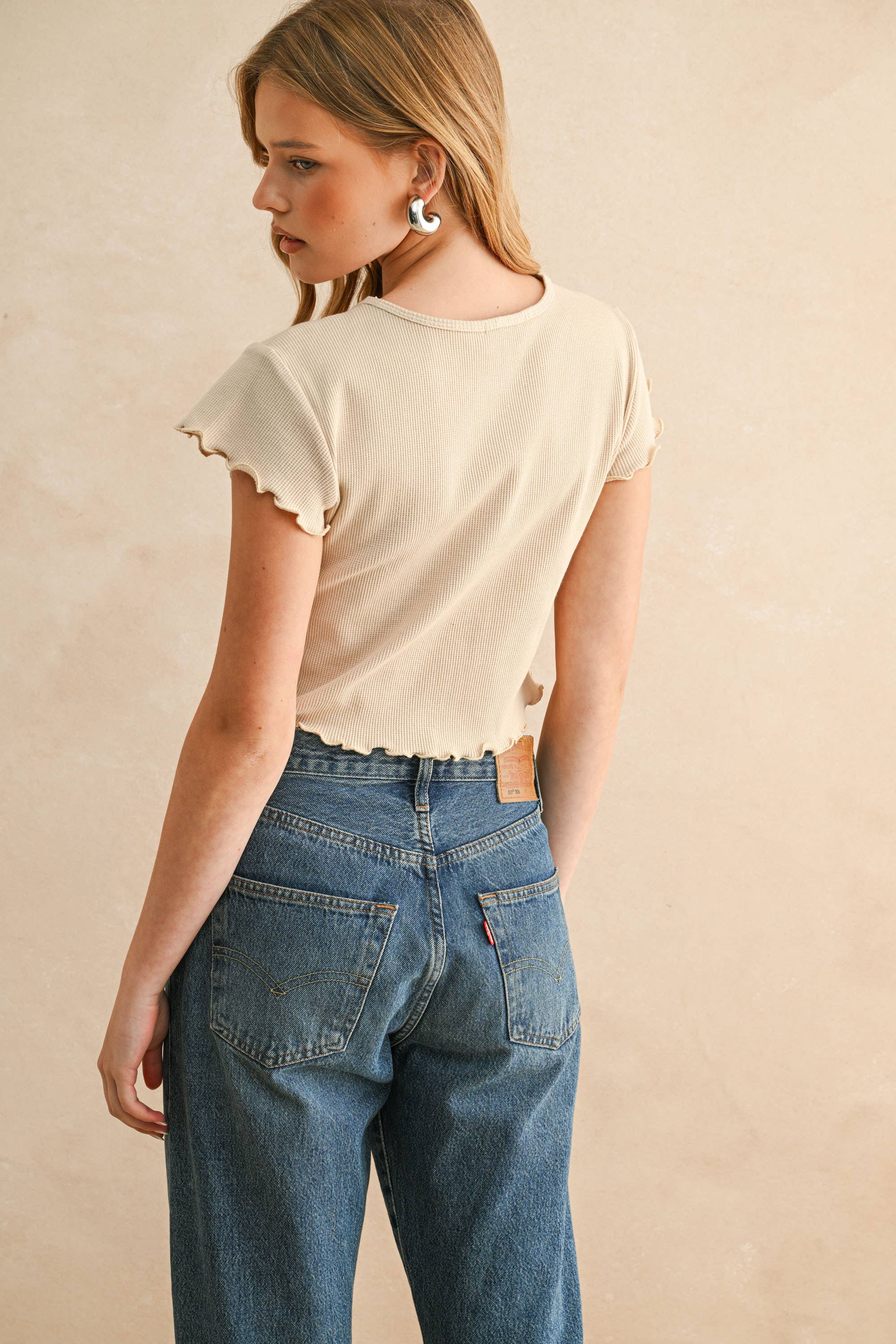Khloe Top in Beige