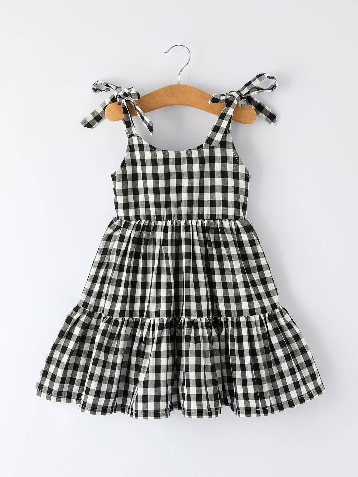 Plaid Girl Smocked Ruffle Dress