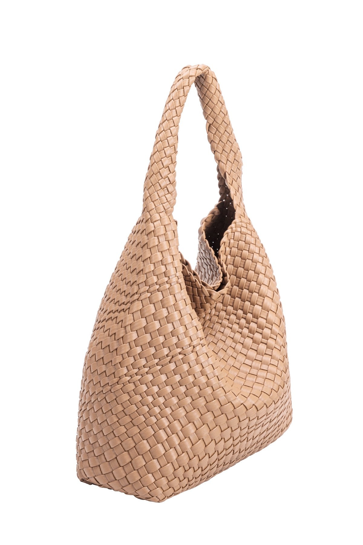Johanna Recycled Vegan Shoulder Bag in Nude