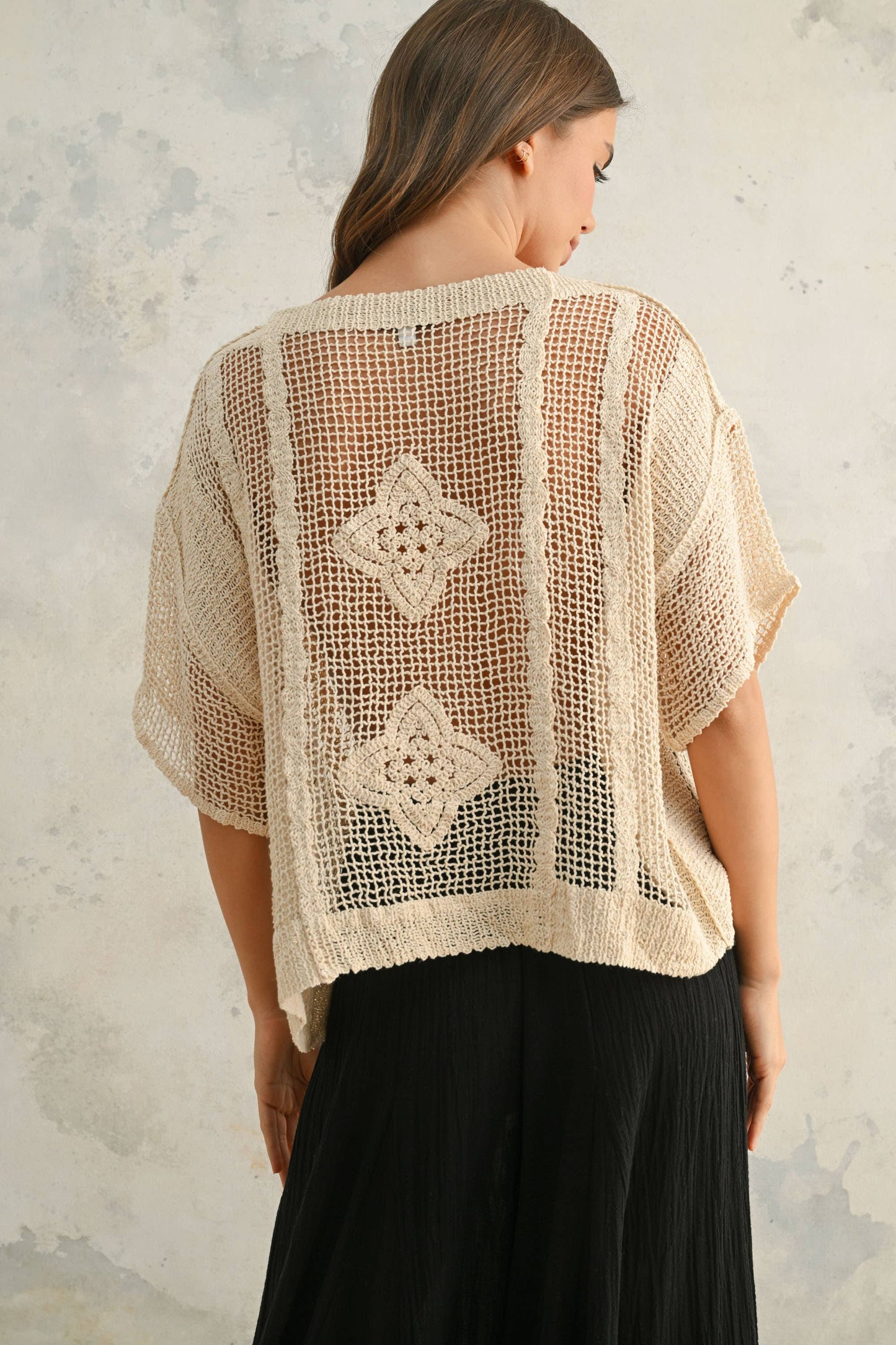 PRE-ORDER Darla Crochet Knit Top