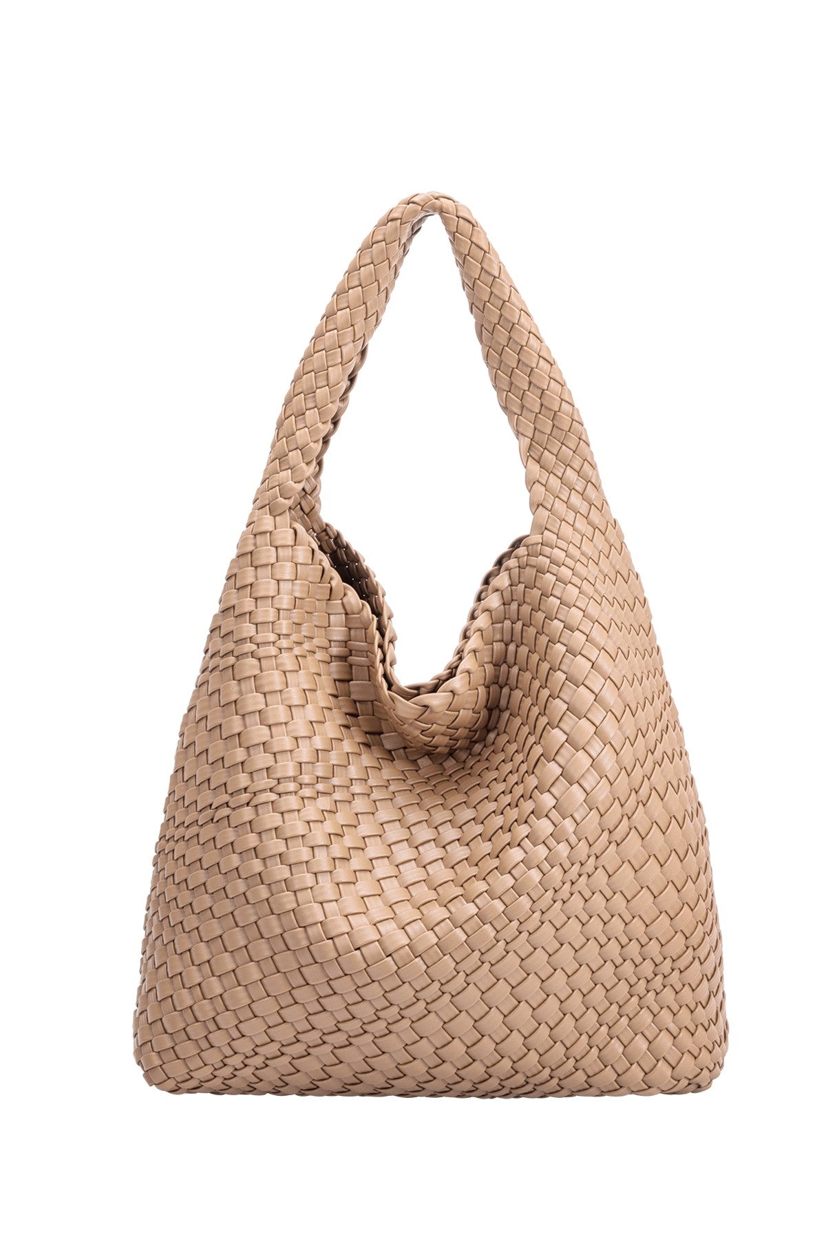 Johanna Recycled Vegan Shoulder Bag in Nude