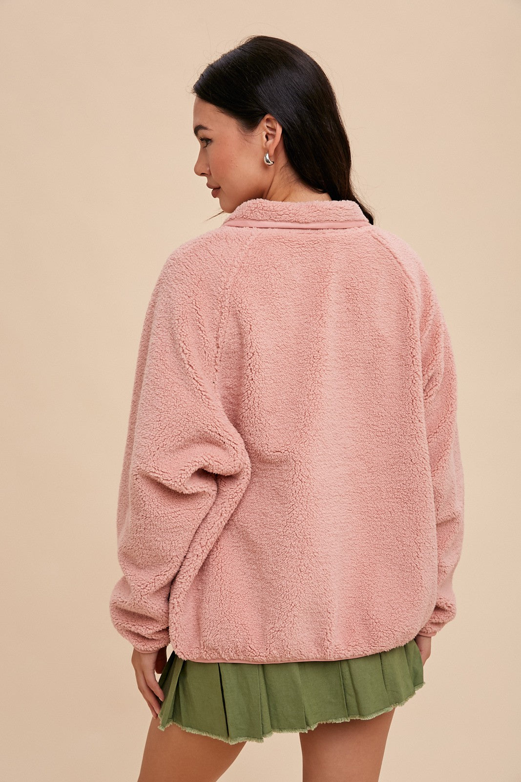 California Sherpa Jacket in Pink