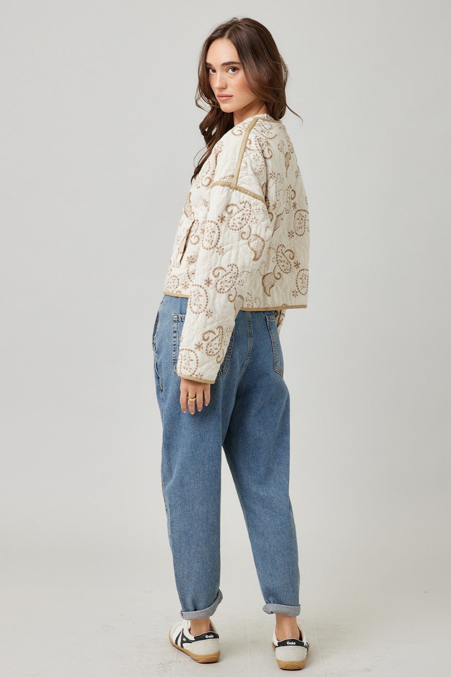Paisley Quilted Embroidered Jacket