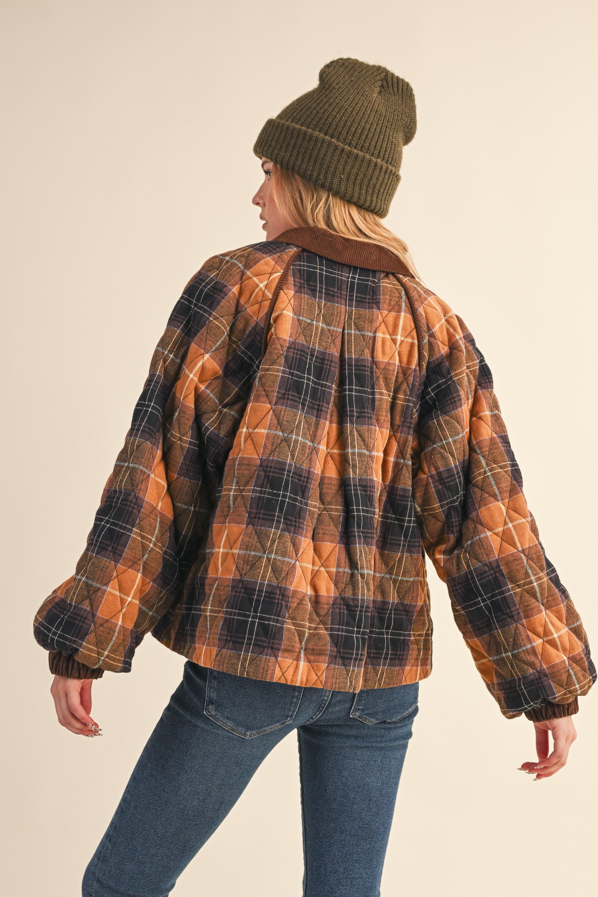 Priya Plaid Quilted Jacket