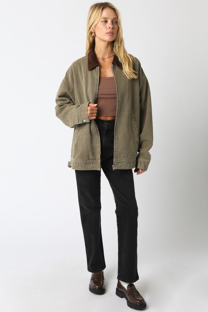 Elliott Barn Coat in Olive