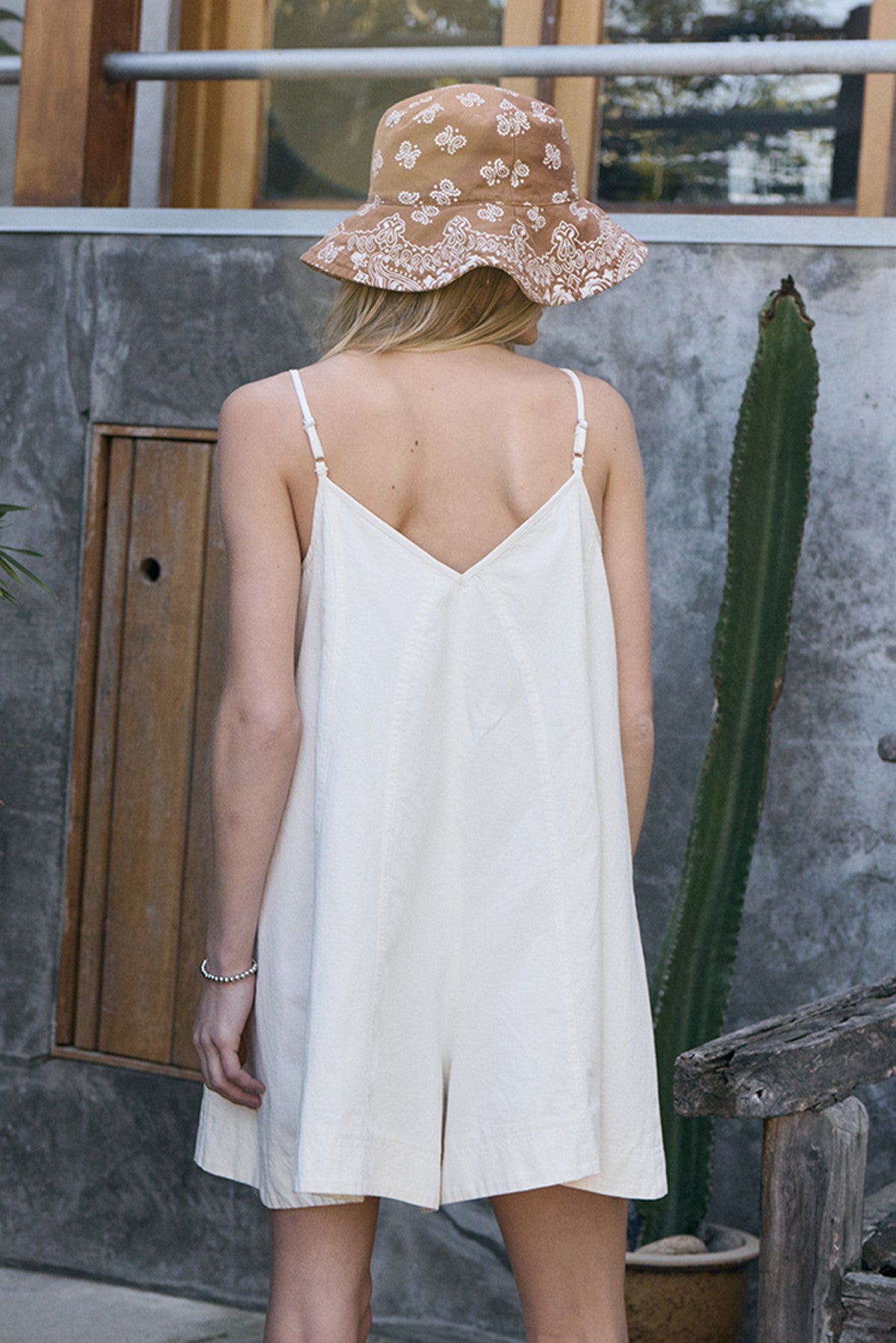 Cali Flared Oatmeal Romper