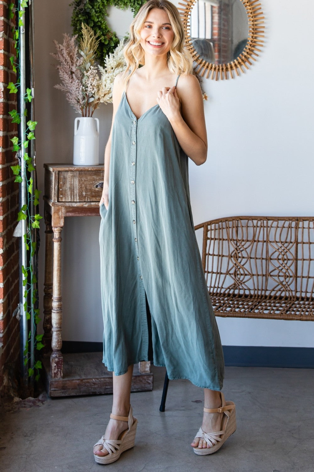 Maddy Olive Maxi Dress
