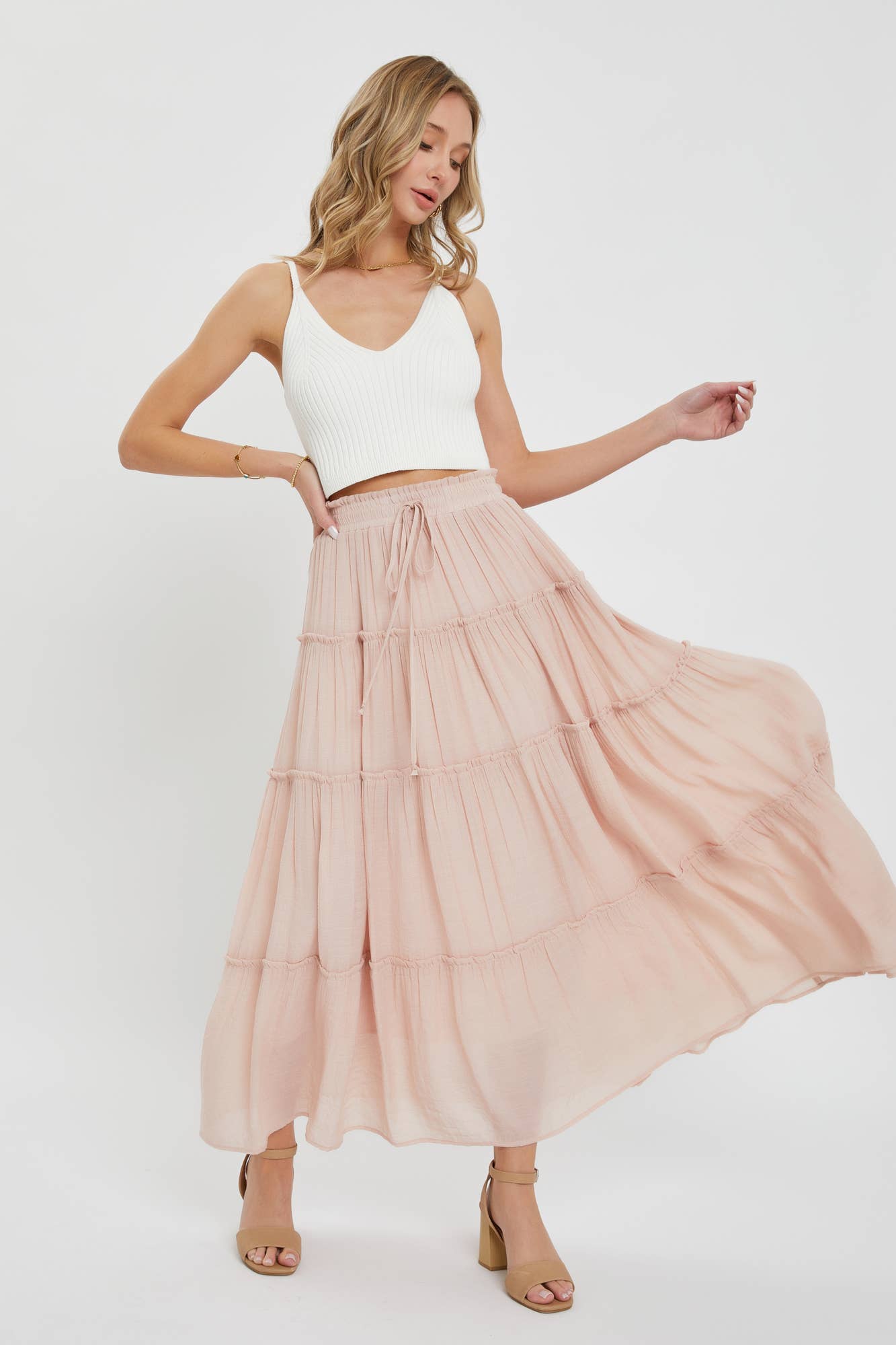 Lainey Skirt in Blush