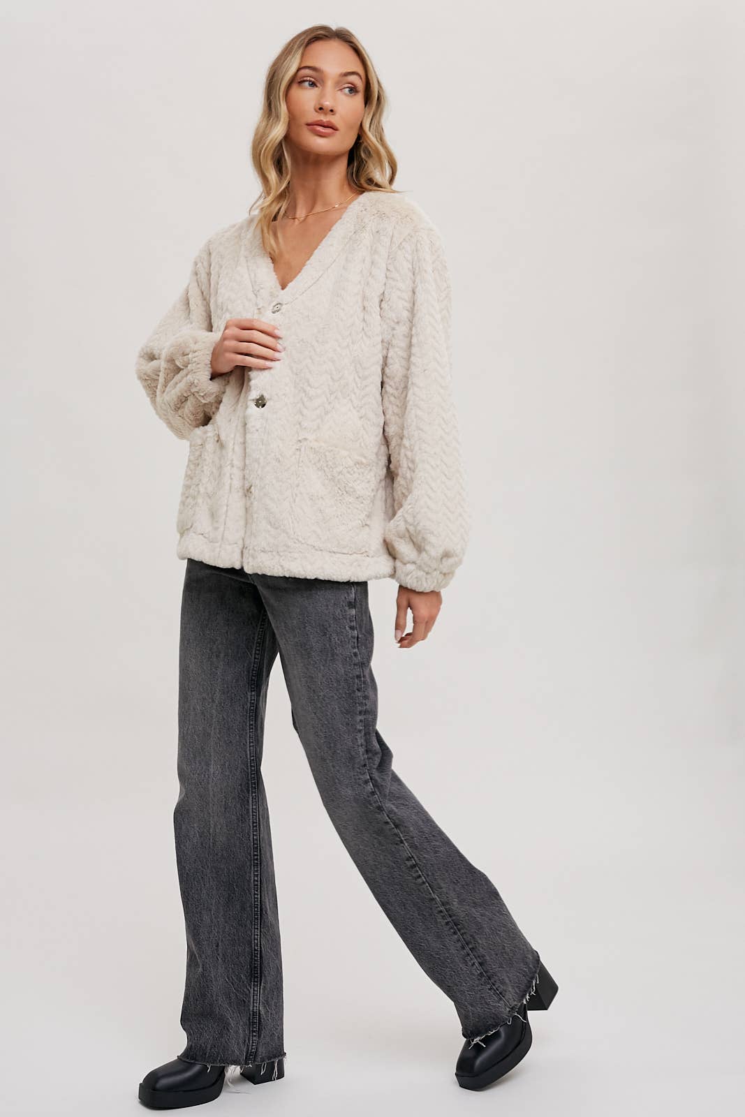 Always Eco Fur Jacket in Cream