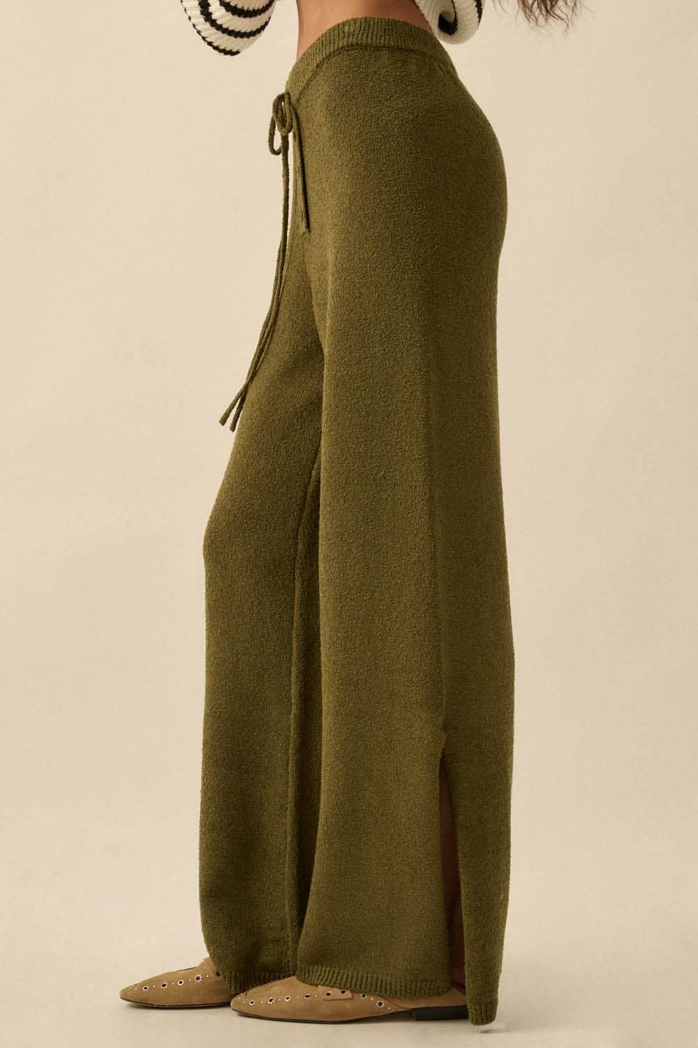 Janie Olive Knit Pants