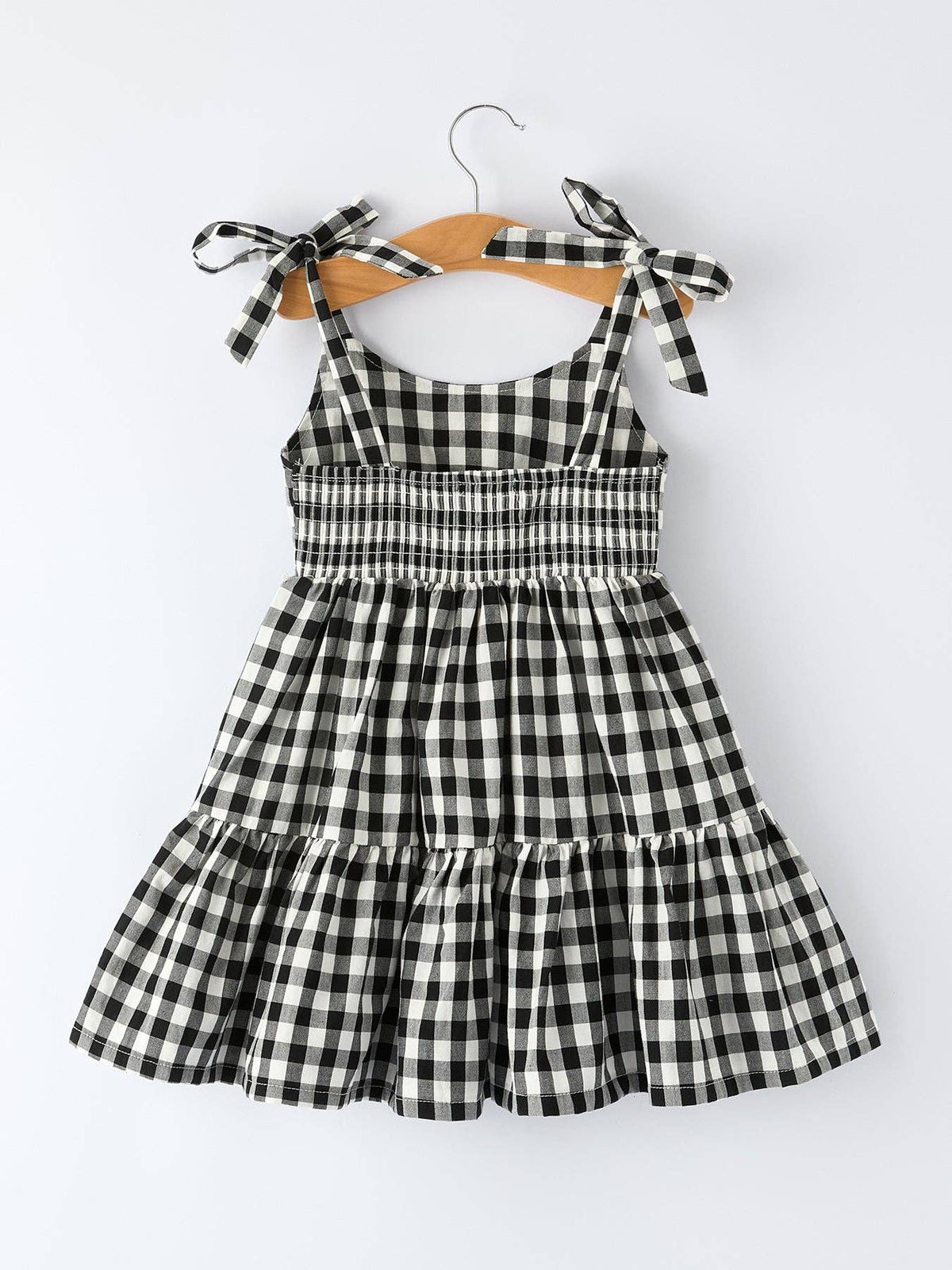 Plaid Girl Smocked Ruffle Dress