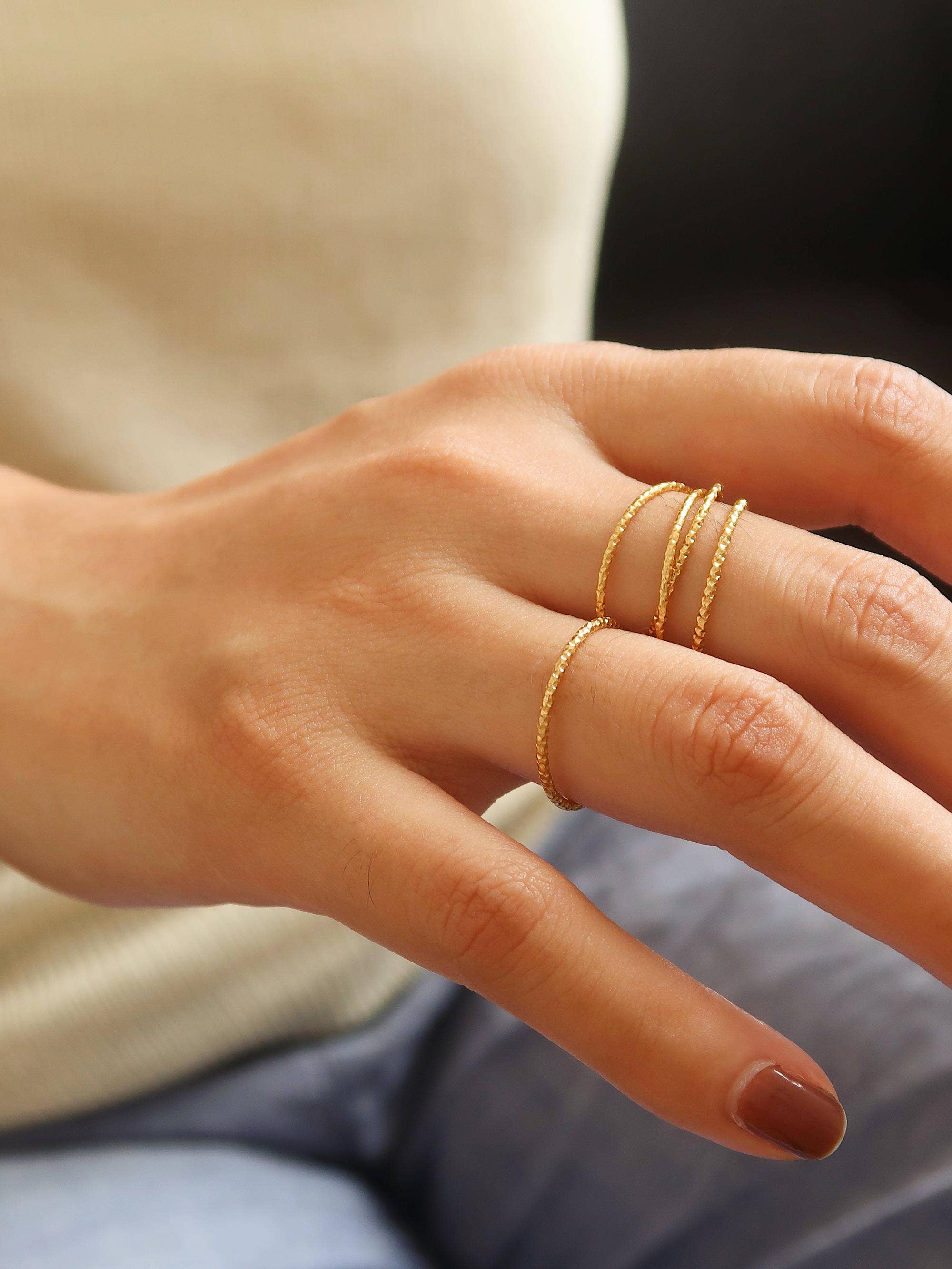 Riley Thin Braided Ring