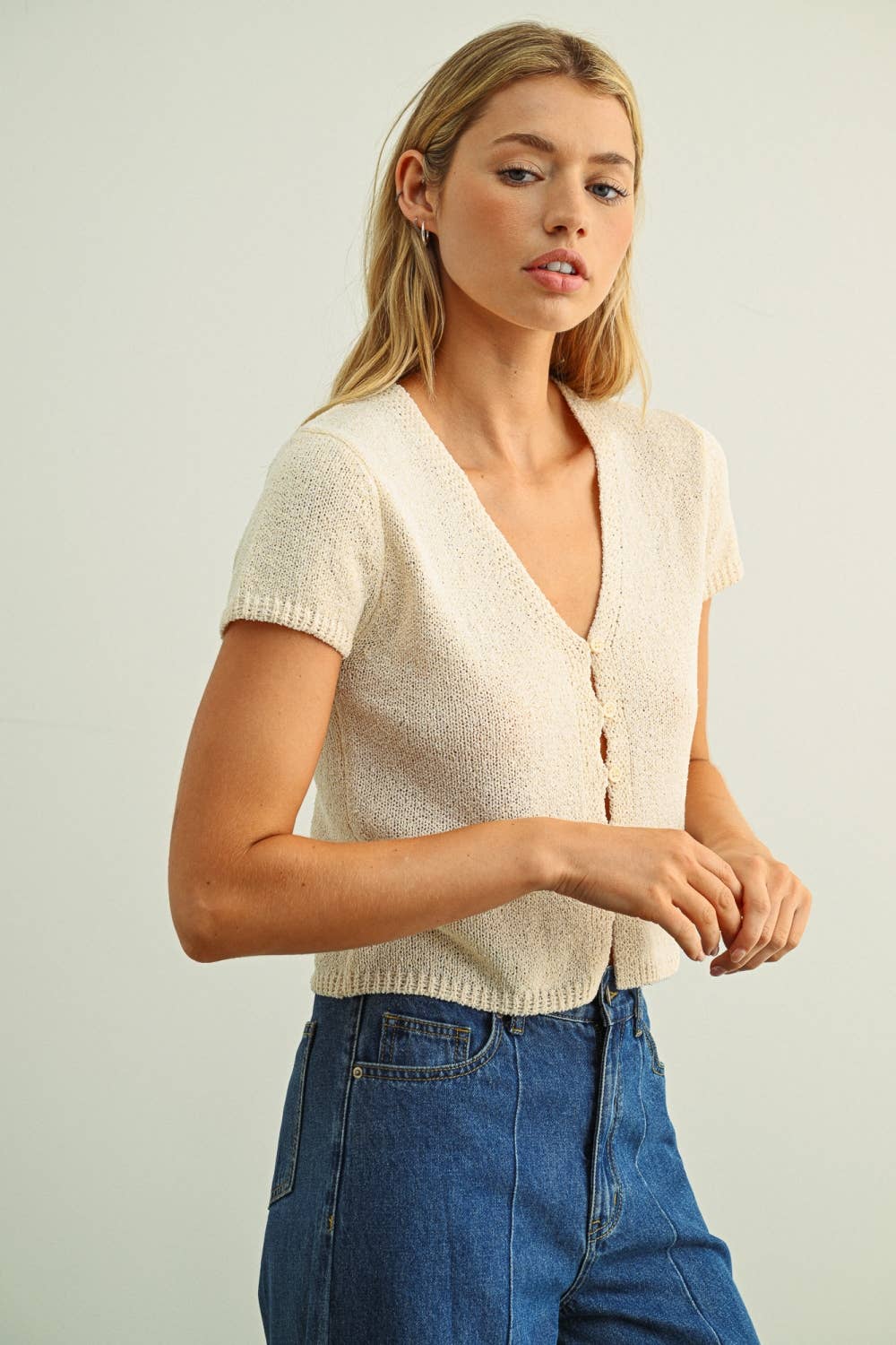 Scout Knit Button Front Top