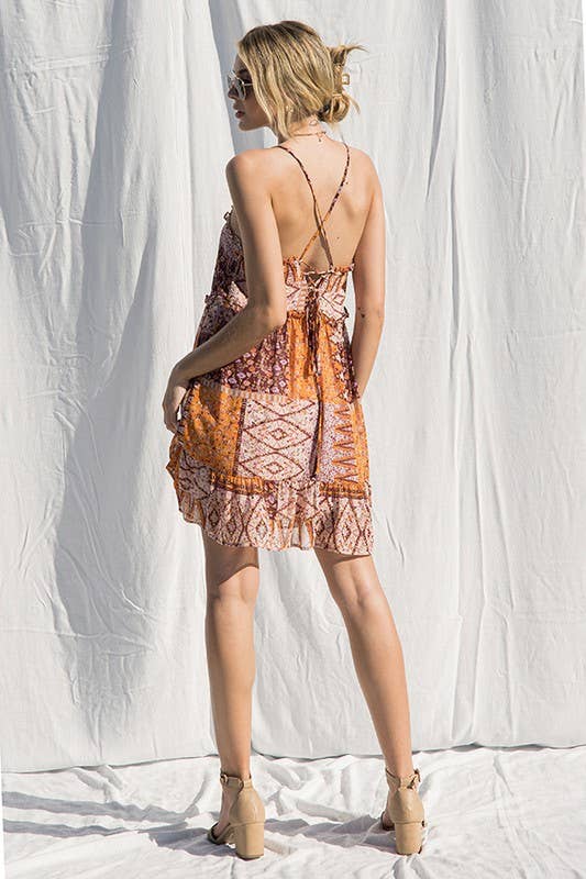 Juno Patchwork Print Dress