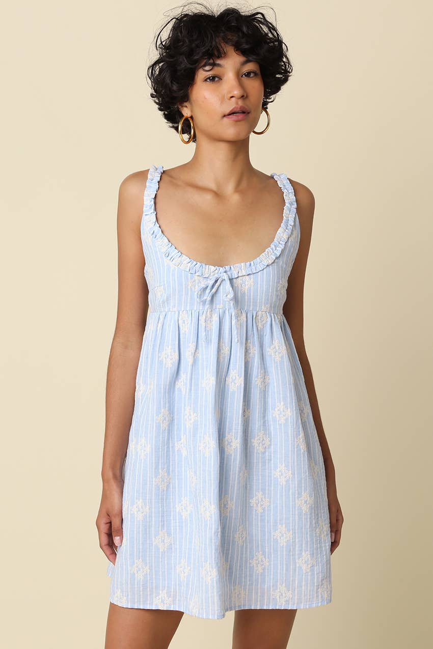 Anne Babydoll Tie Mini Dress