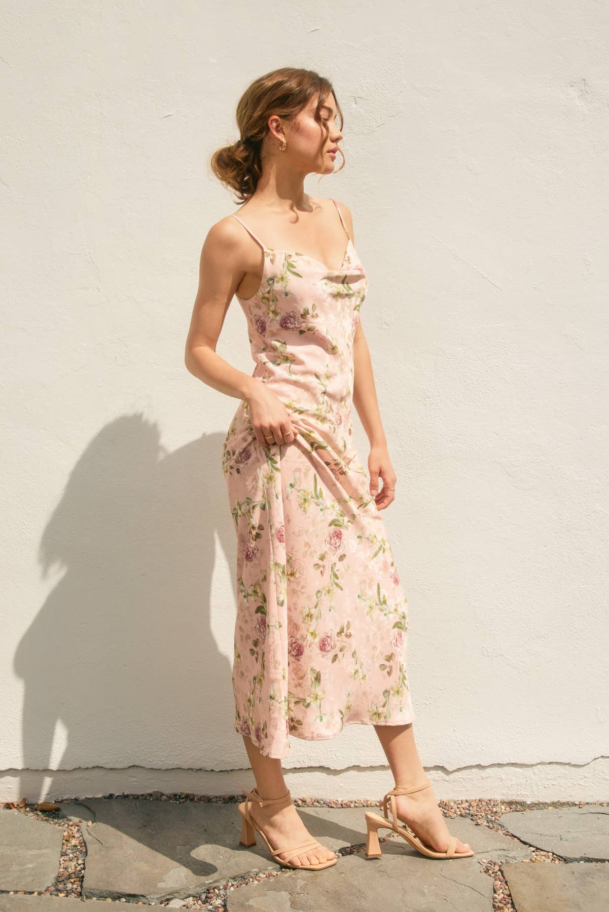 My Darling Cowl Neck Midi Slip Dress