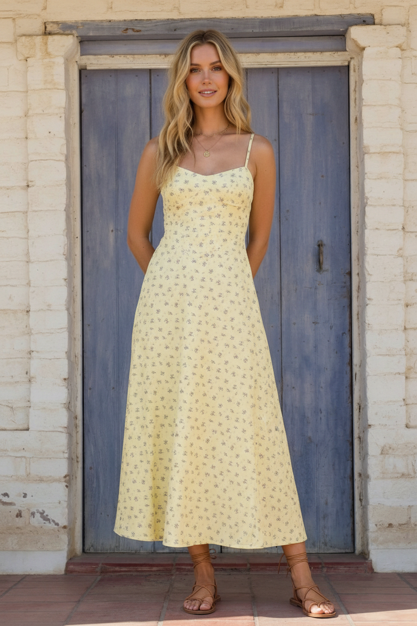 Vivienne Floral Panel Midi Dress