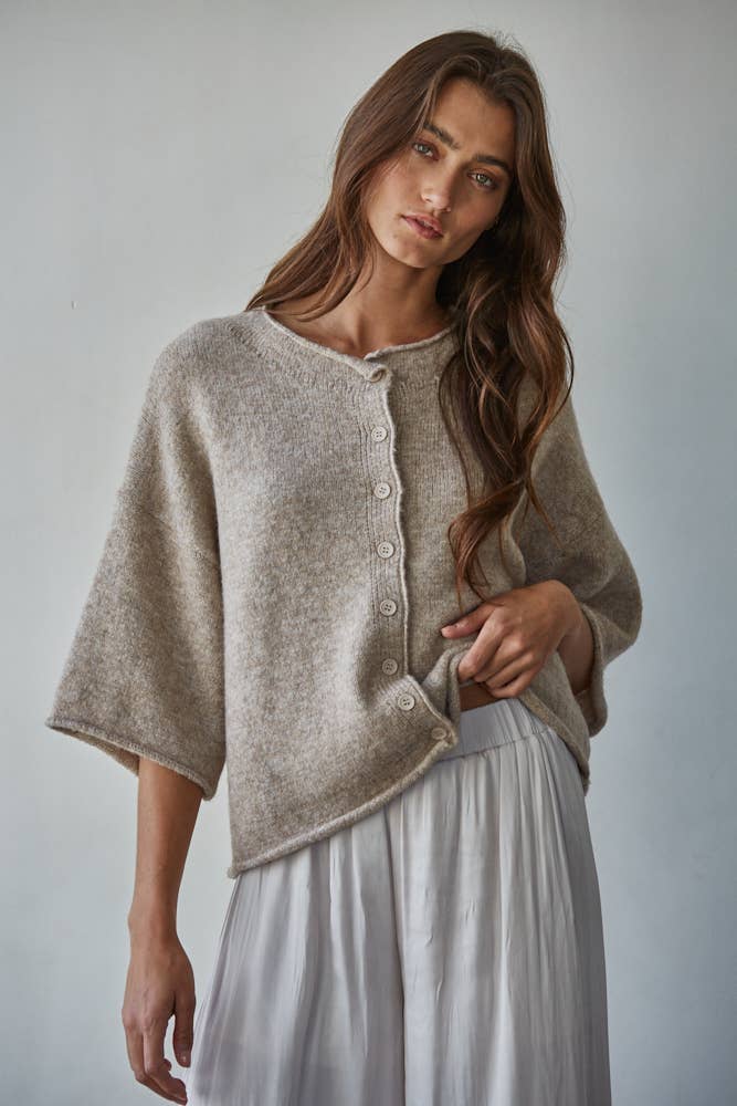 Maura Quarter Sleeve Knit Sweater