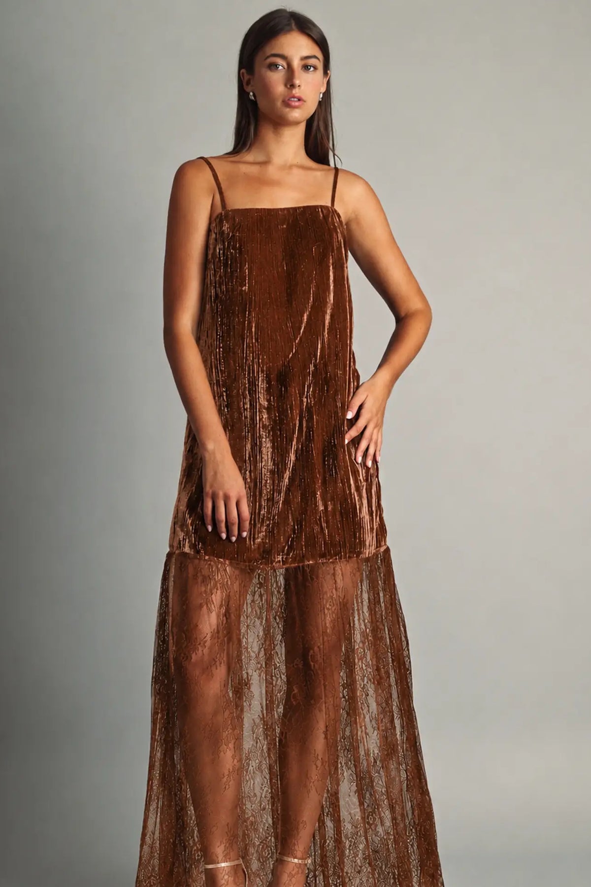Espresso Velvet Dress
