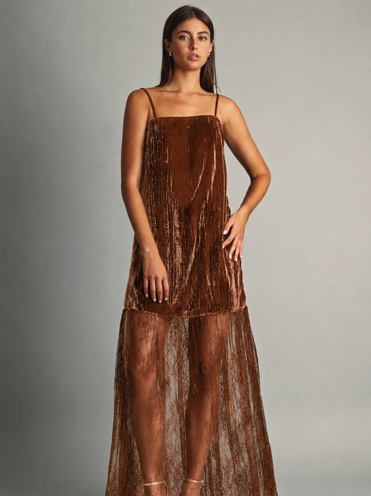 Espresso Velvet Dress