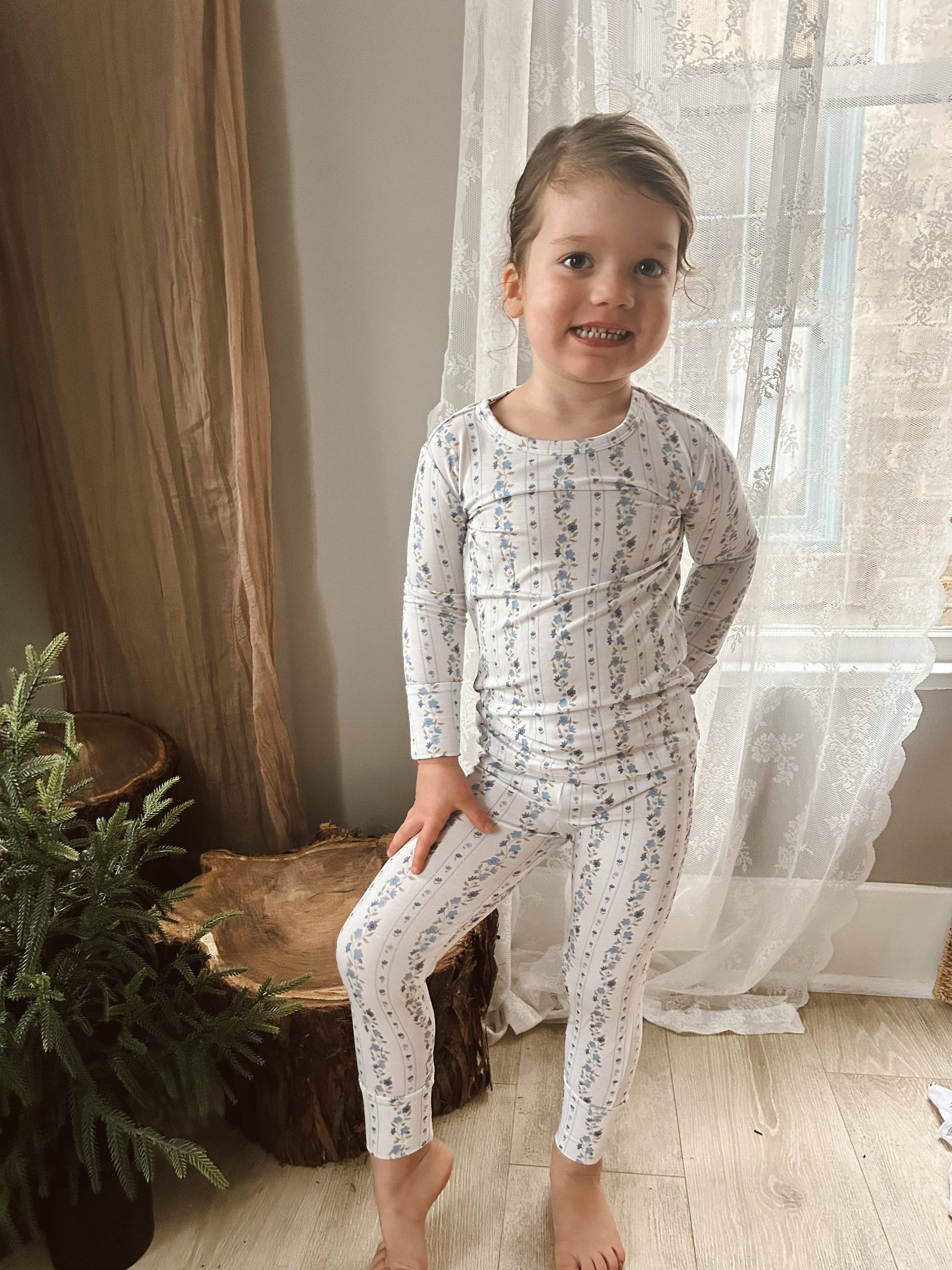 Winter Floral Two Piece Pajamas