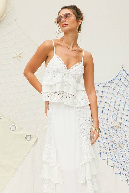 Court Eyelet Cami Top