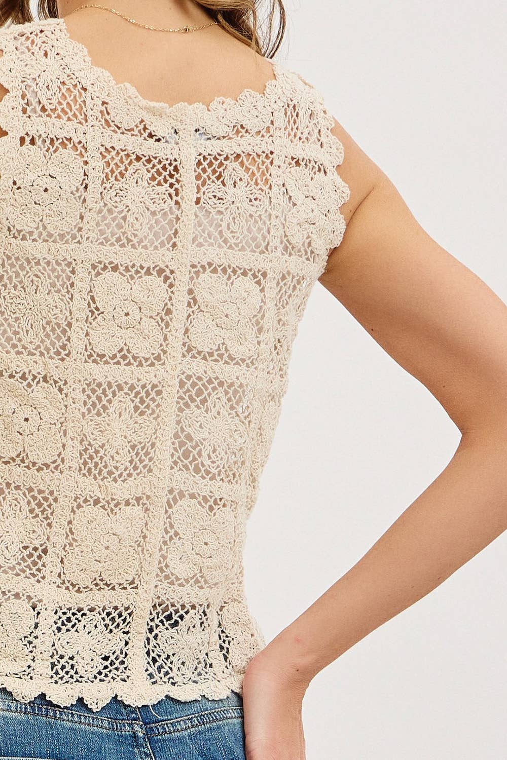 Beckett Floral Feel Crochet Tank