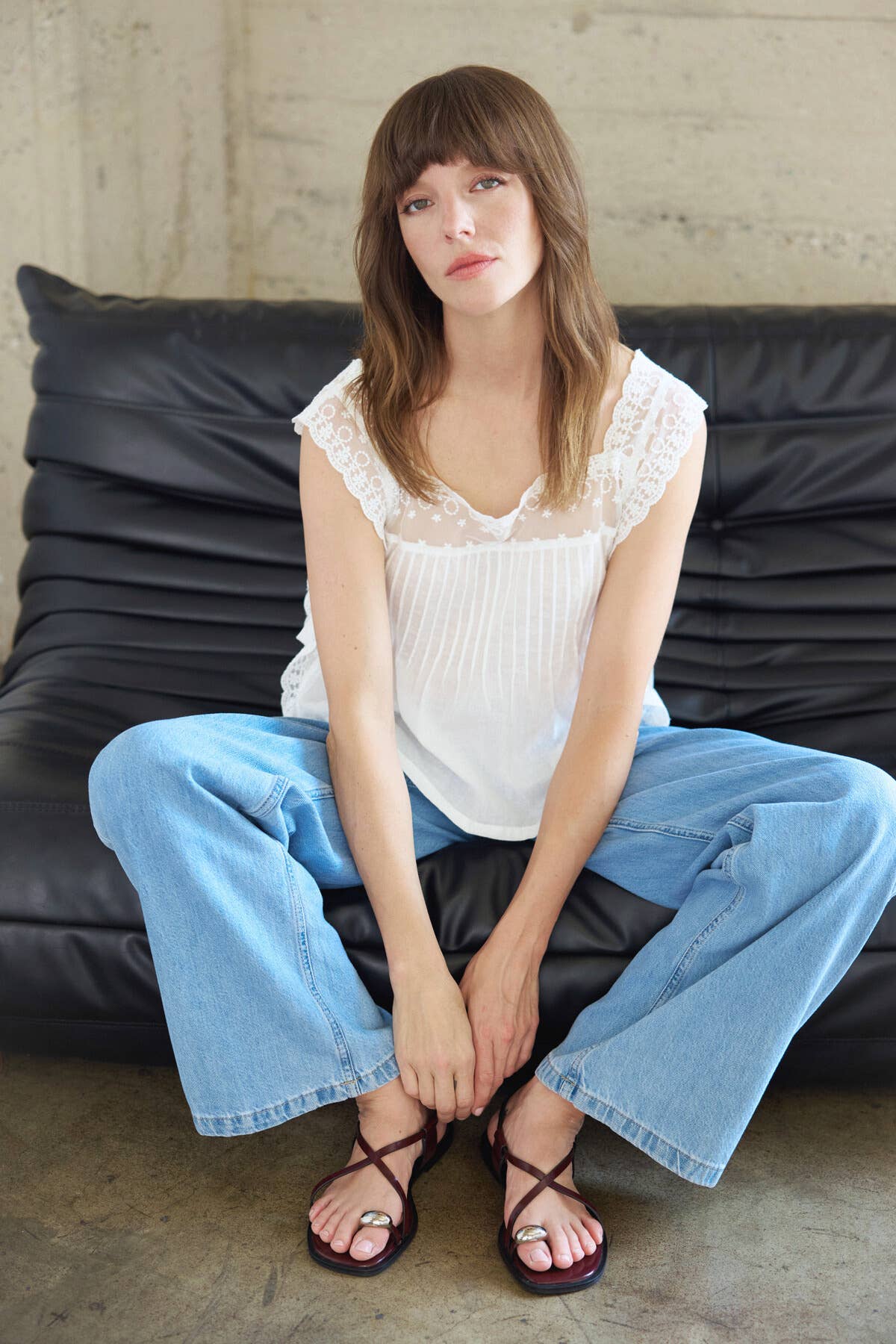 Amelie Lace Trim Top