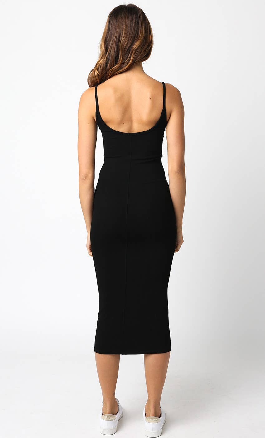 Lana Midi Dress in Black