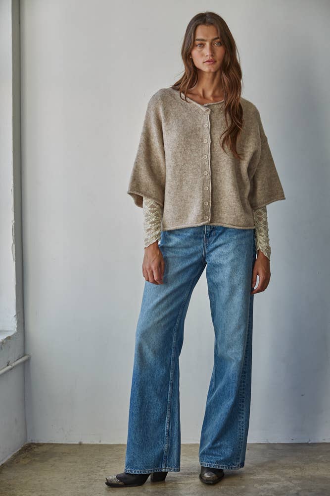 Maura Quarter Sleeve Knit Sweater