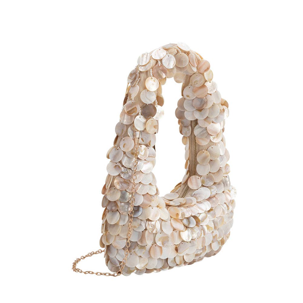 Marina Natural Shell Crossbody Bag