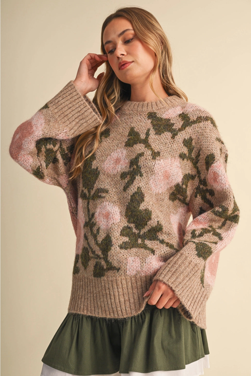 The Garden Hour Sweater in Taupe