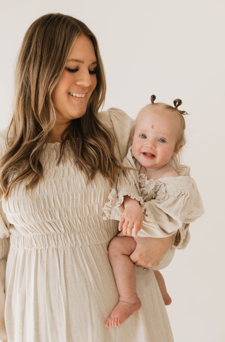 Hanna Smocked Baby Romper