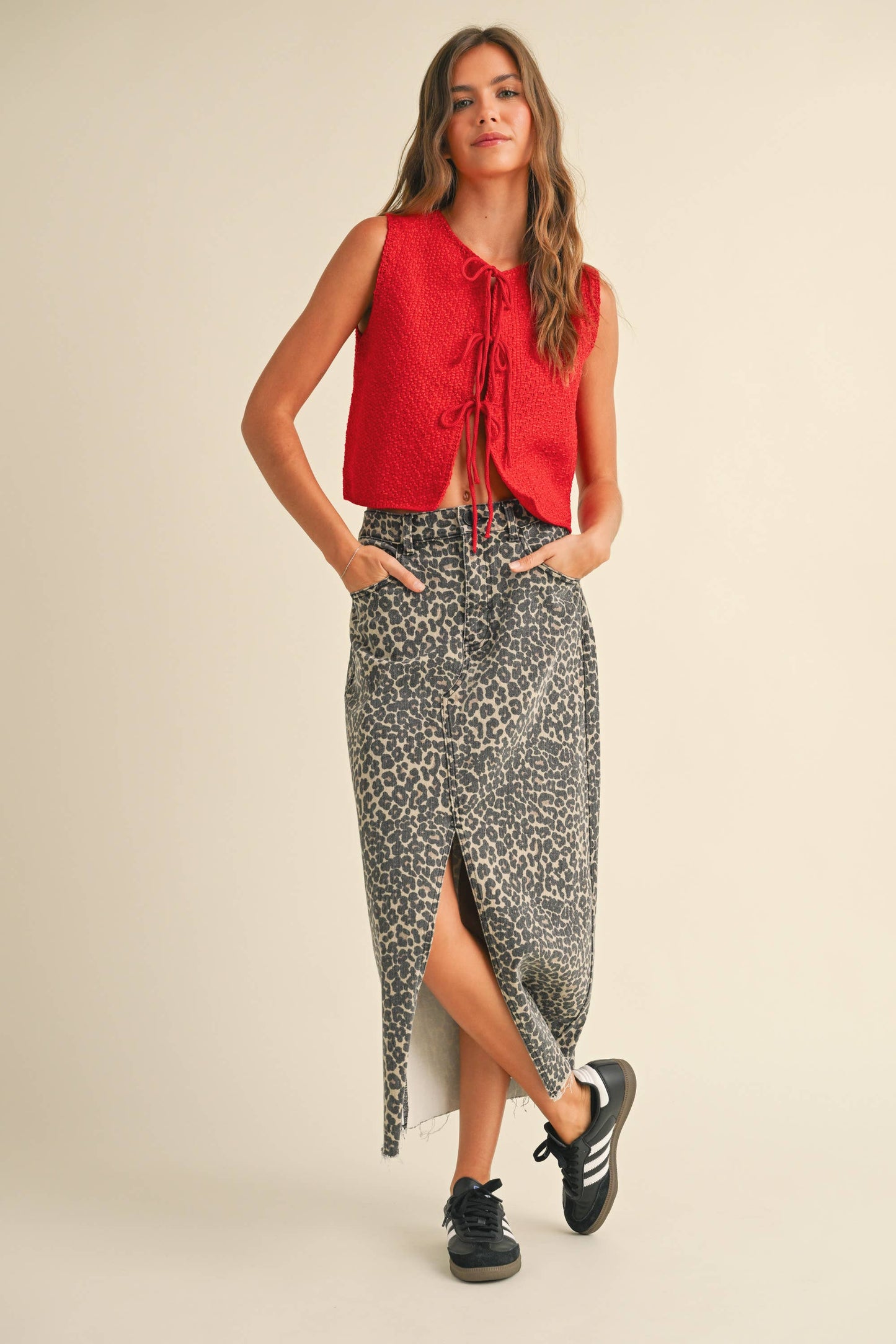 Lex Knitted Tie Front Cardigan