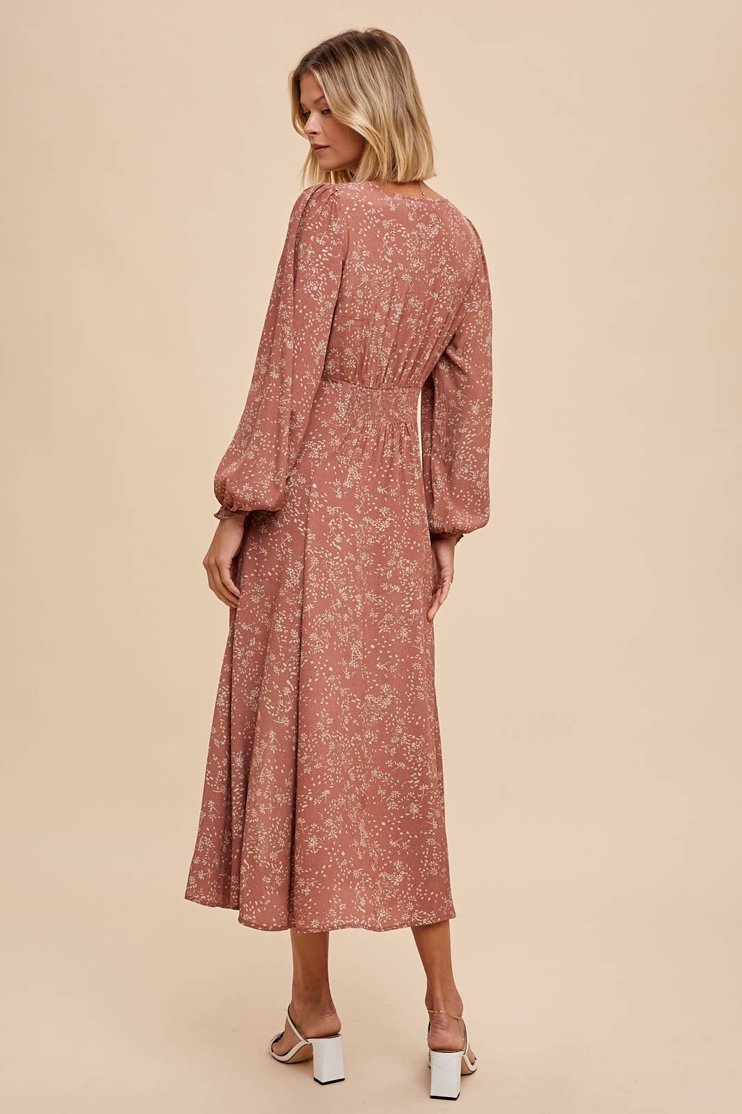 Rosewood Floral Button Down Dress