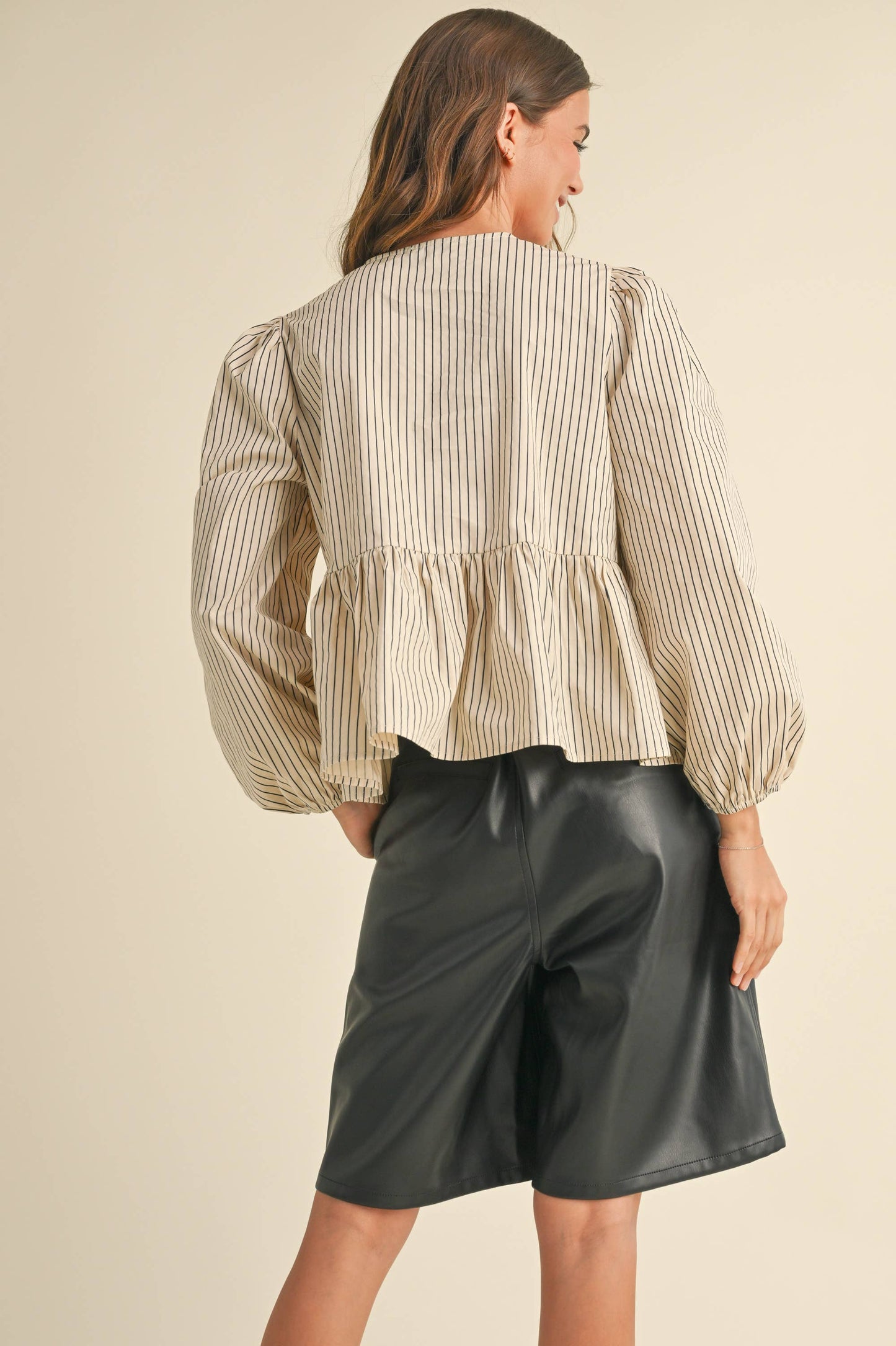 Paige Striped Tie Front Blouse