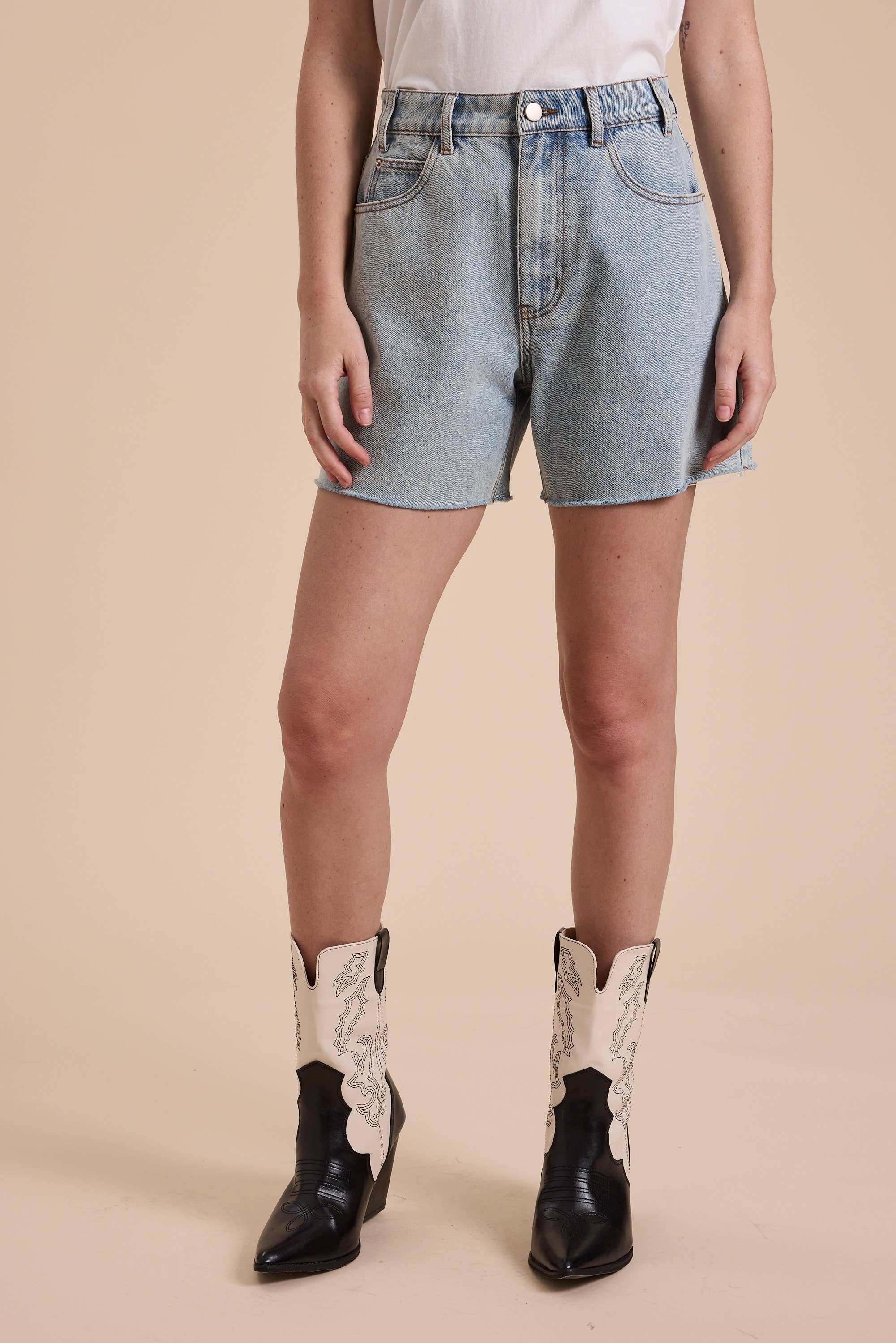 Shelton Denim Mom Shorts