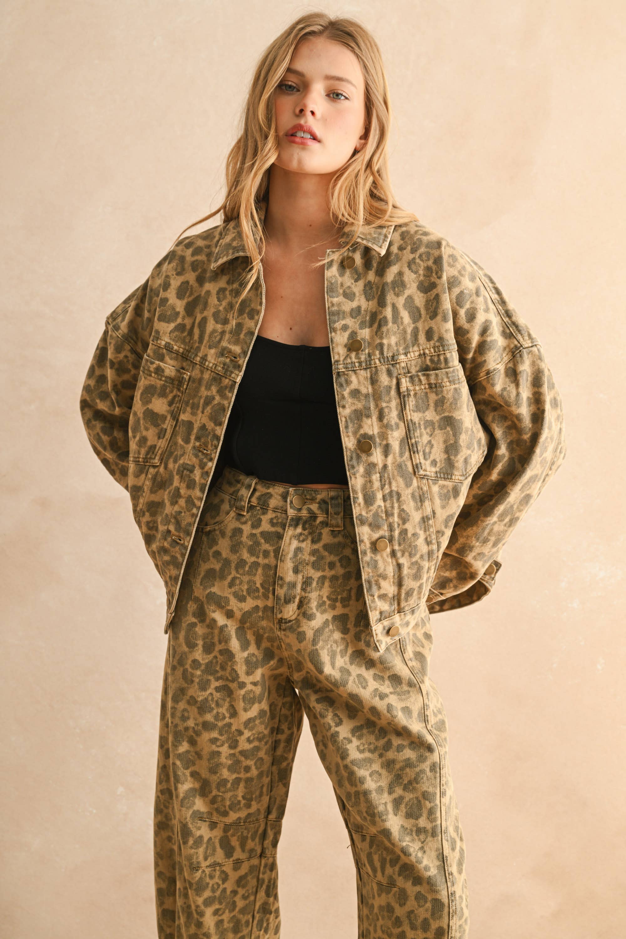 Hazel Leopard Printed Jacket