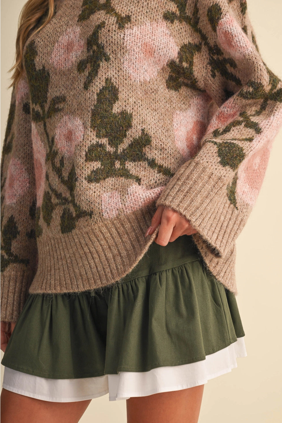 The Garden Hour Sweater in Taupe