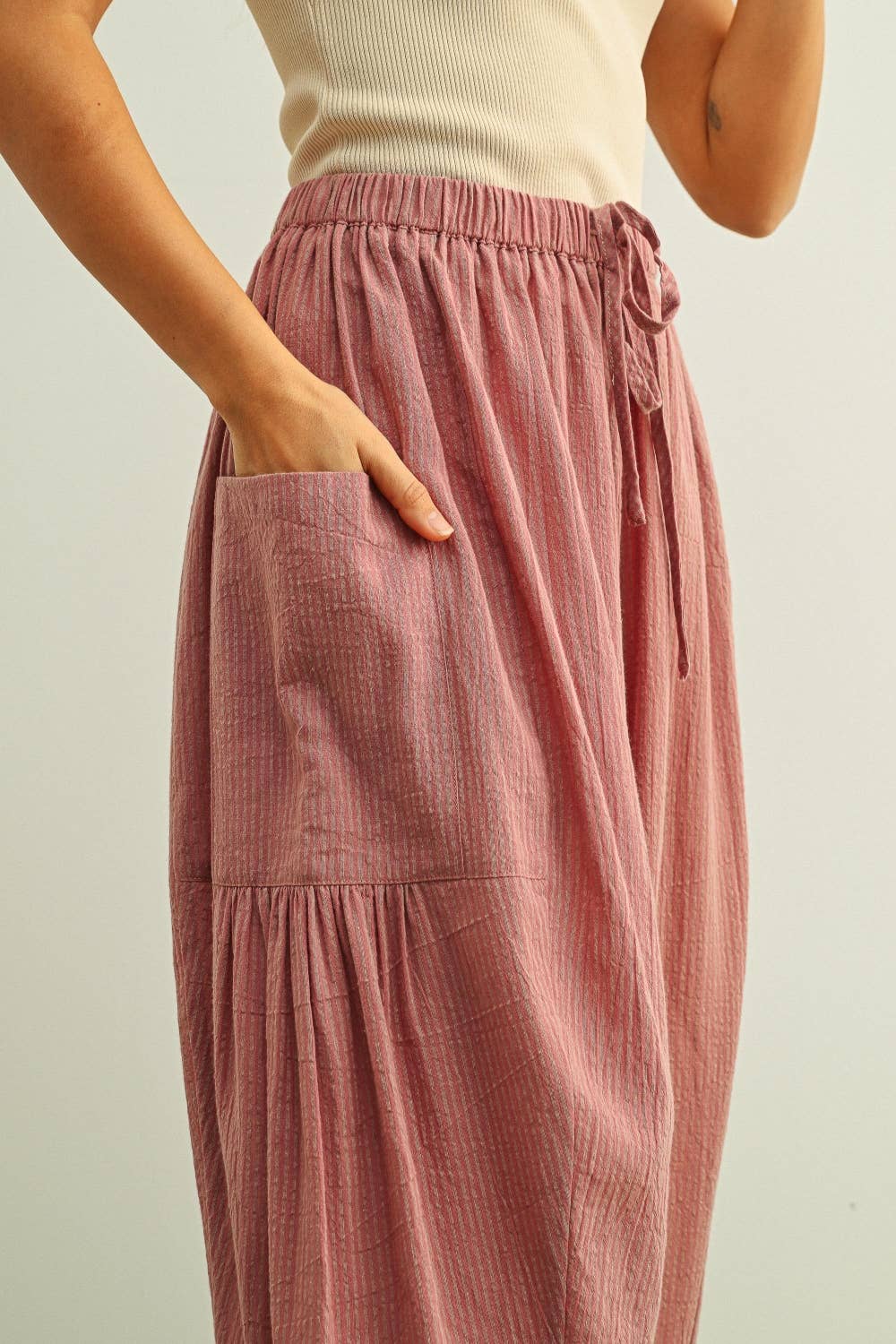 Sierra Pinstriped Relaxed Pants