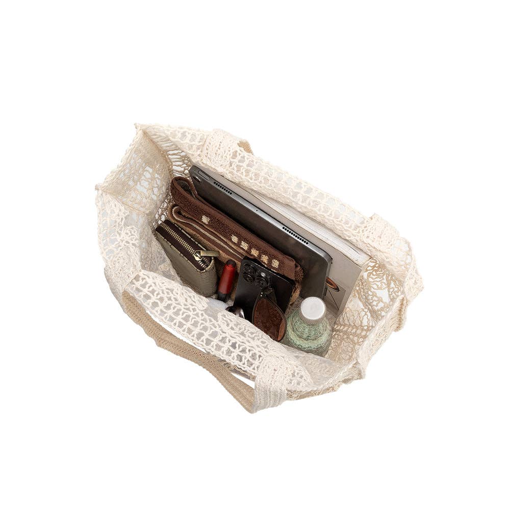 Aire Natural Crochet Tote Bag