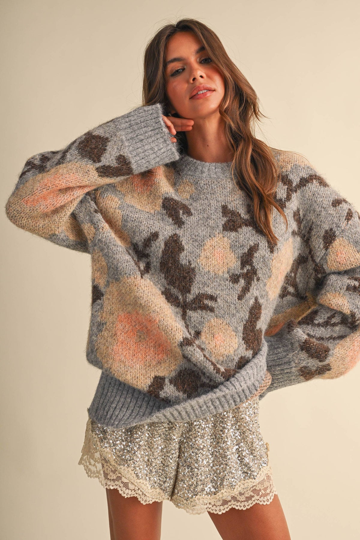 The Garden Hour Sweater in Grey