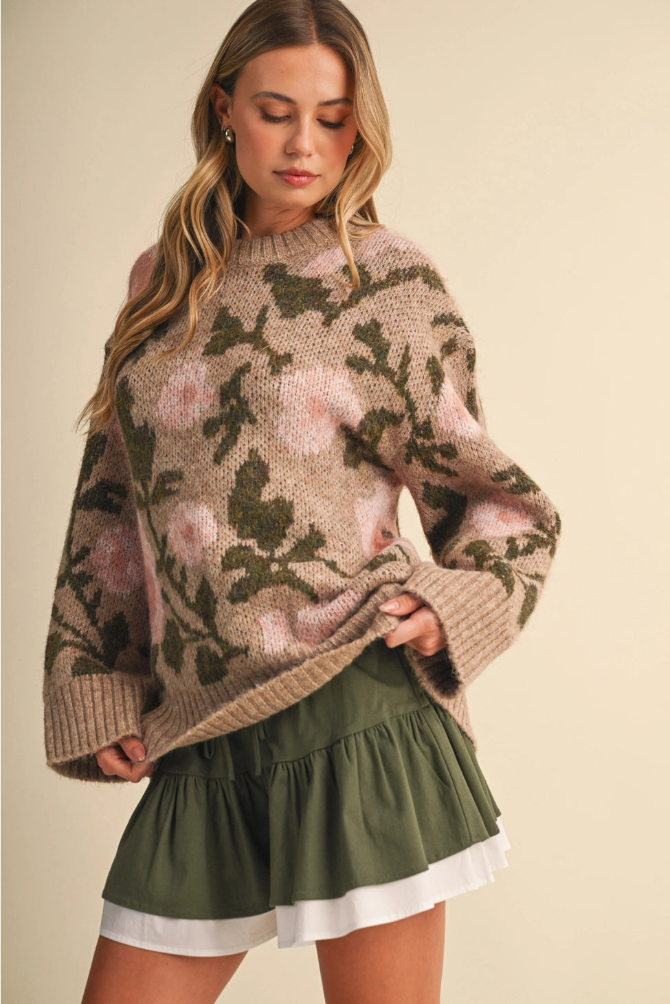 The Garden Hour Sweater in Taupe