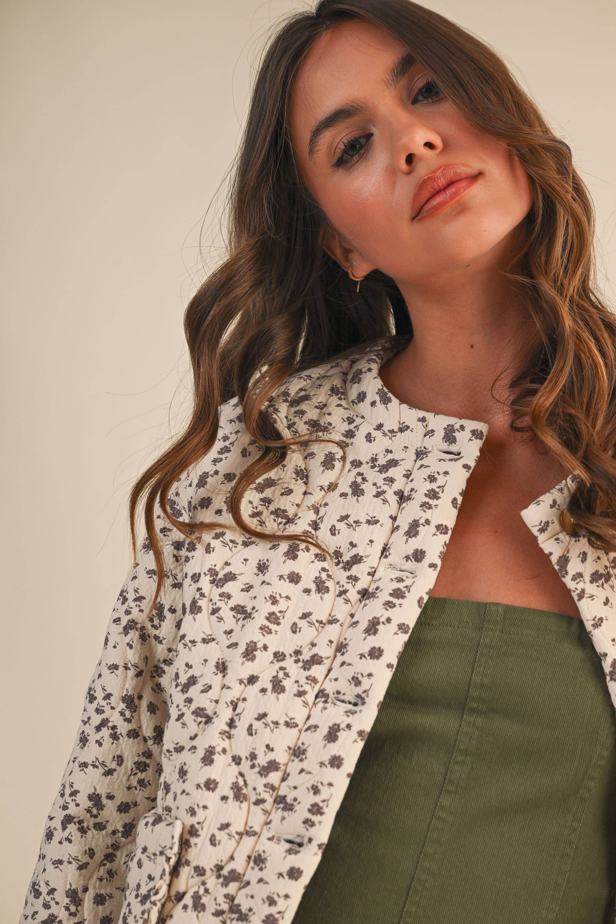 Ditsy Bloom Quilted Jacket