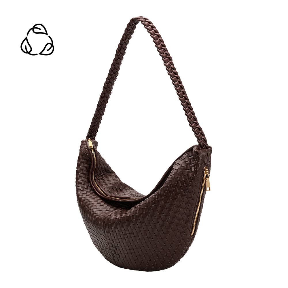 Raquel Espresso Recycled Shoulder Bag