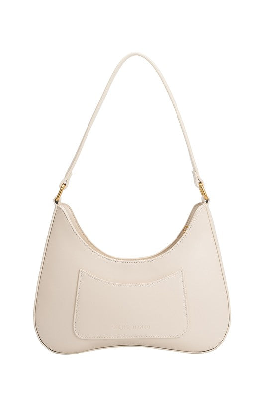 Yvonne Recycled Vegan Shoulder Bag in Ivory