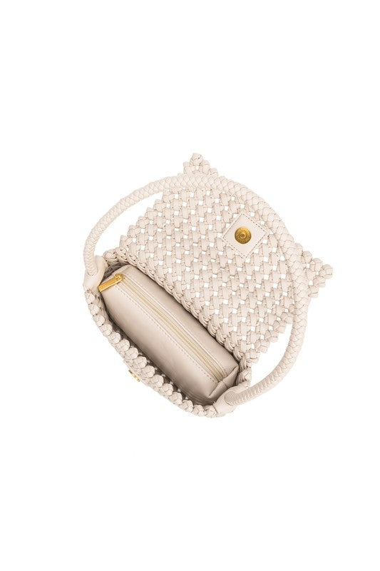 Shelly Recycled Vegan Shoulder Bag in Bone