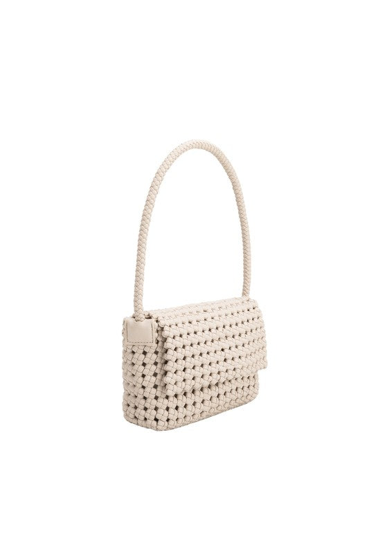 Shelly Recycled Vegan Shoulder Bag in Bone