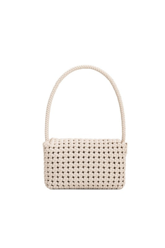 Shelly Recycled Vegan Shoulder Bag in Bone