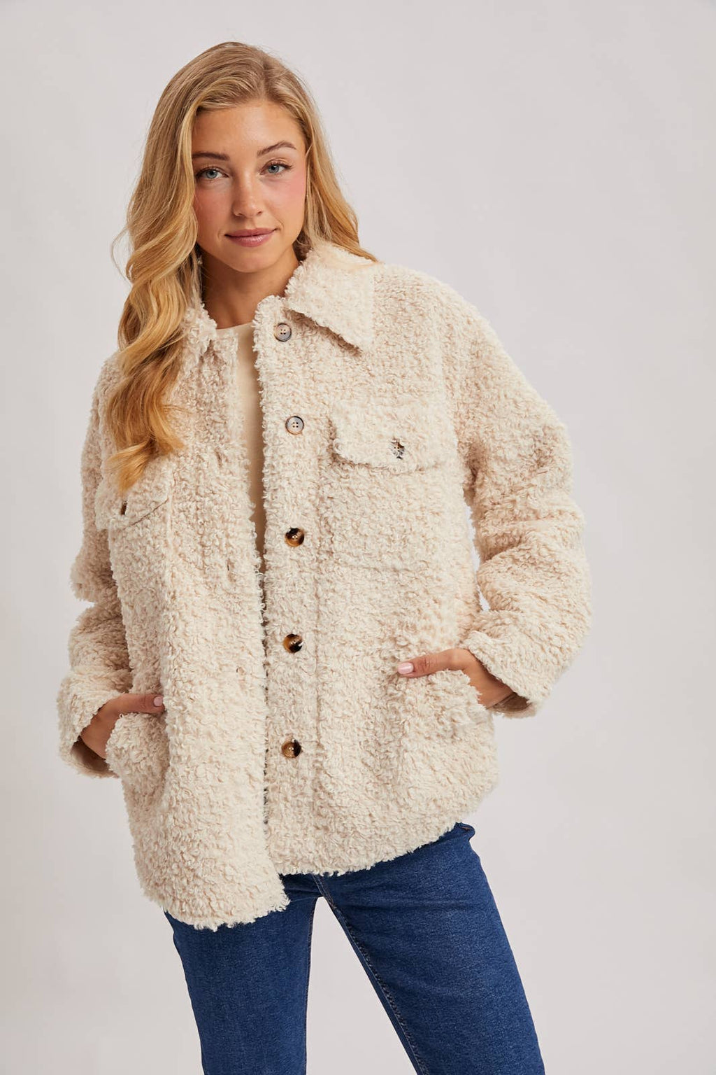 Porter Boucle Jacket in Cream